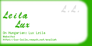 leila lux business card